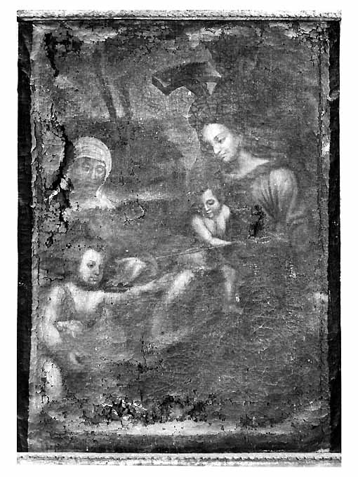Madonna con Bambino, S. Anna, S. Giovannino (dipinto) - ambito pugliese (sec. XVIII)
