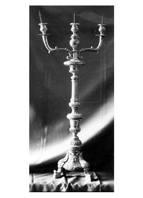 candelabro, serie - manifattura napoletana (seconda metà sec. XIX)