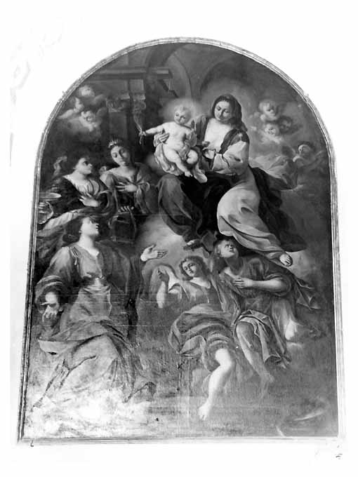 Santa Apollonia, Madonna con Bambino e altri personaggi (dipinto) - ambito napoletano (seconda metà sec. XVII)