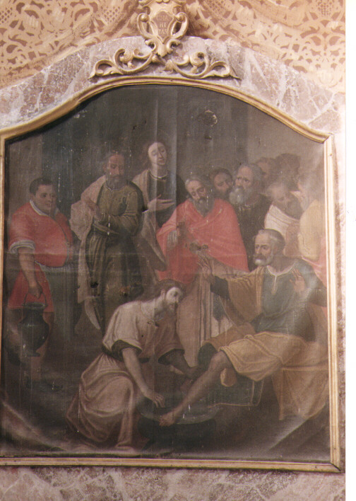 Cristo lava i piedi degli apostoli (dipinto) - ambito Italia meridionale (sec. XVIII)