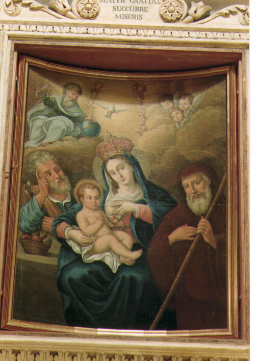 Madonna delle Grazie, San Giuseppe, San Francesco di Paola (dipinto) - ambito Italia meridionale (metà sec. XVII)