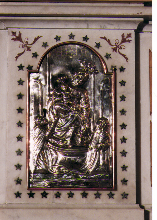 Madonna del Rosario (sportello di tabernacolo) - ambito Italia meridionale (sec. XX)