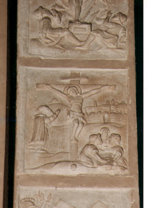 Cristo crocifisso (formella) - ambito Italia meridionale (sec. XVI)