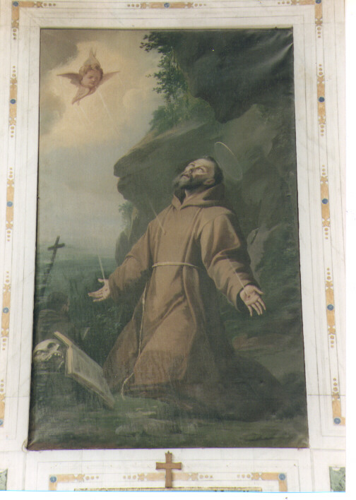 San Francesco d'Assisi riceve le stimmate (dipinto) di Scognamiglio Carlo (terzo quarto sec. XIX)