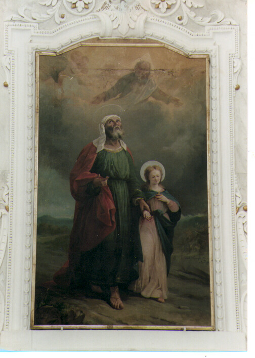 Maria Vergine bambina e San Gioacchino (dipinto) di Scognamiglio Carlo (sec. XIX)