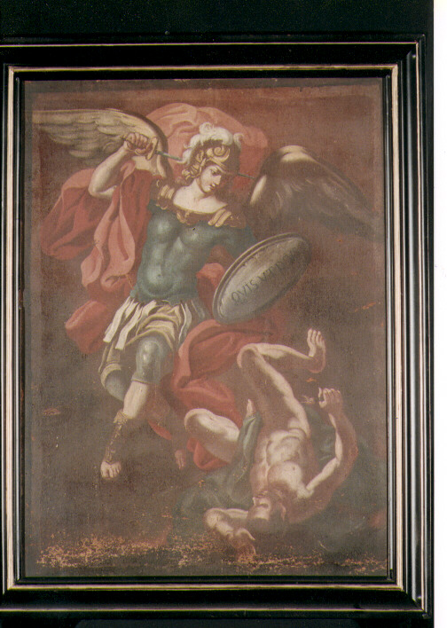 San Michele Arcangelo combatte Satana (dipinto) - ambito Italia meridionale (sec. XVIII)