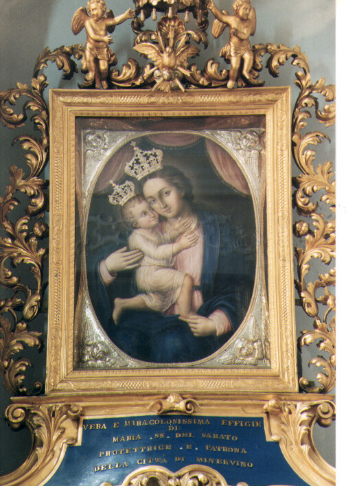 Madonna del Sabato, Madonna con Bambino (dipinto) - ambito Italia meridionale (fine/inizio secc. XIX/ XX)