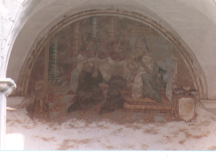 Conferma della regola francescana da parte di Onorio III (dipinto) - ambito Italia meridionale (prima metà sec. XVIII)
