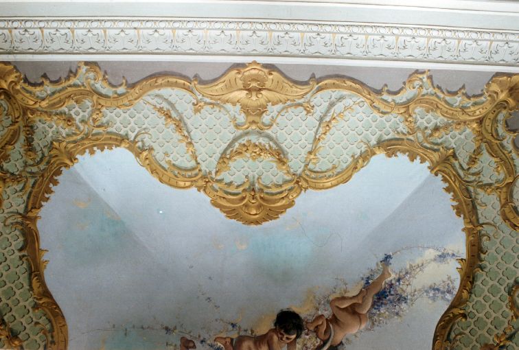 cherubini e motivi decorativi a volute (dipinto) di Uva Giuseppe (bottega) (inizio sec. XX)