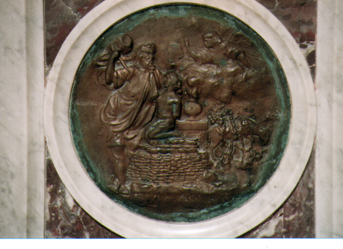 Sacrificio di Isacco (formella) di Sabatelli Mario (sec. XX)