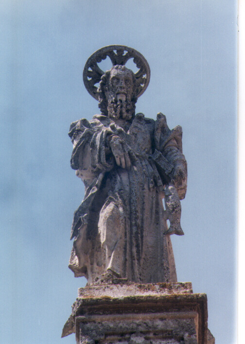 Sant'Andrea apostolo (statua) di Buffelli Placido (bottega) (secc. XVII/ XVIII)