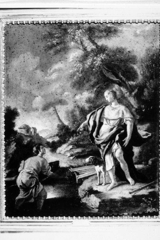 Tobiolo e l'Angelo (dipinto) di Diano Giacinto detto Pozzolano (attribuito) (seconda metà sec. XVIII)