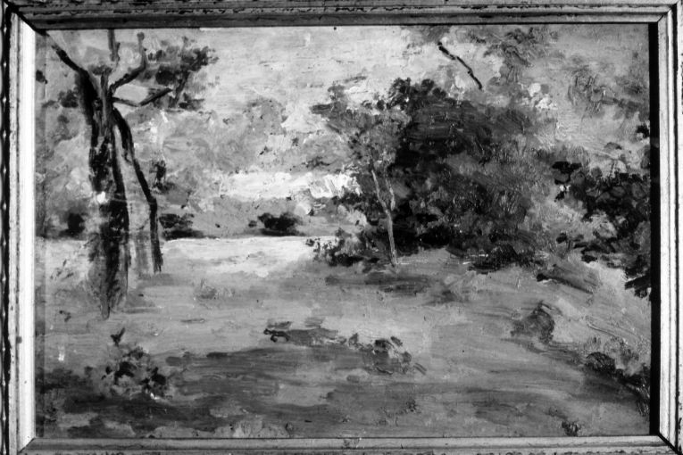 Paesaggio (dipinto) di Girondi Raffaele (secc. XIX/ XX)