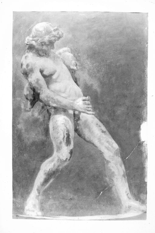 Satiro con otre (dipinto) di Girondi Raffaele (inizio sec. XX)