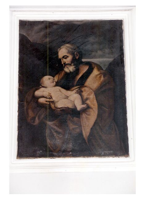 San Giuseppe e Gesù Bambino (dipinto) - ambito bitontino (sec. XVII)