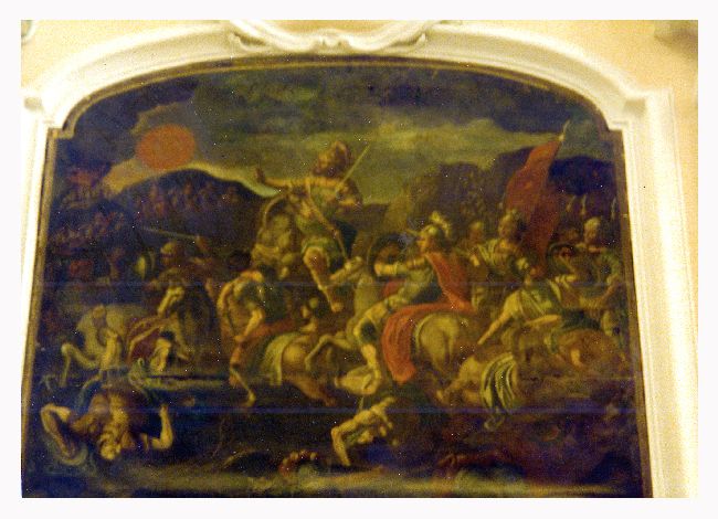 Giosuè ferma il sole (dipinto) di De Musso Giuseppe (seconda metà sec. XVIII)