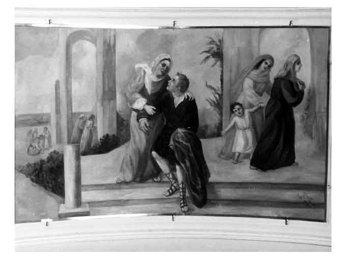 il commiato di sant' Agostino dalla madre, Sant'Agostino (dipinto) di Pansini Giuseppina (sec. XX)