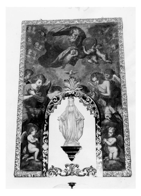 Padre Eterno e Spirito Santo con angeli in adorazione (dipinto) di Rosa Carlo (attribuito) (sec. XVII)