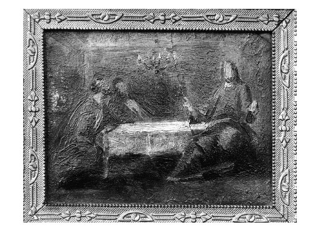 Cena di Emmaus, cena in Emmaus (dipinto) di Spinelli Francesco (sec. XIX)
