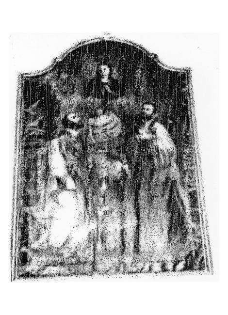 Madonna della Salute con san Vincenzo martire e san Francesco Saverio (dipinto) di Barbiera M (sec. XVIII)