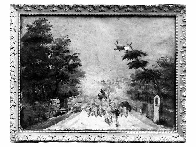 Pascolo alla periferia di Bitonto, Pascolo (dipinto) di Spinelli Francesco (sec. XIX)