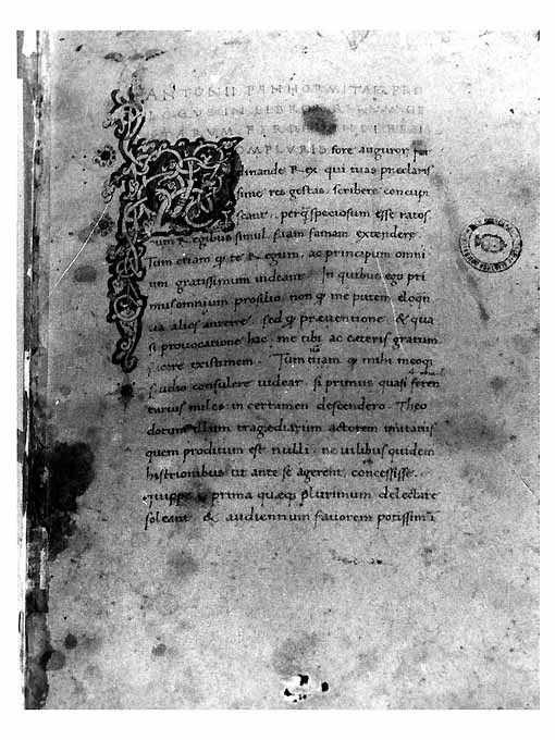Prologus in libror rerum gestarum Ferdinandi Regis (miniatura) di Beccadelli Antonio detto Panormita (sec. XV)