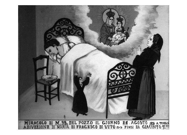 Miracolo della Madonna del Pozzo (ex voto) di Giacinto T.gna (sec. XIX)