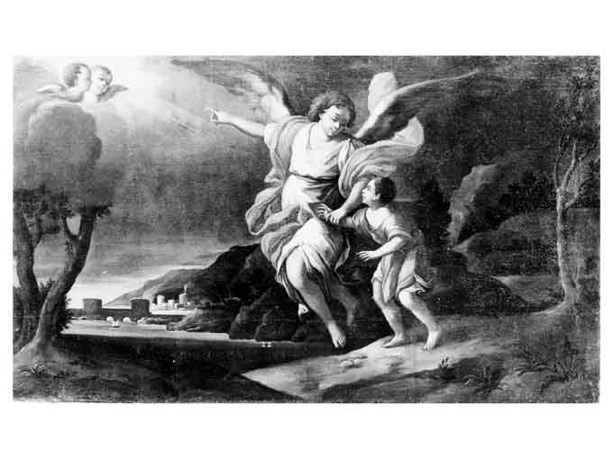Tobia e San Raffaele arcangelo (dipinto) di Carella Domenico (e aiuti) (sec. XVII)