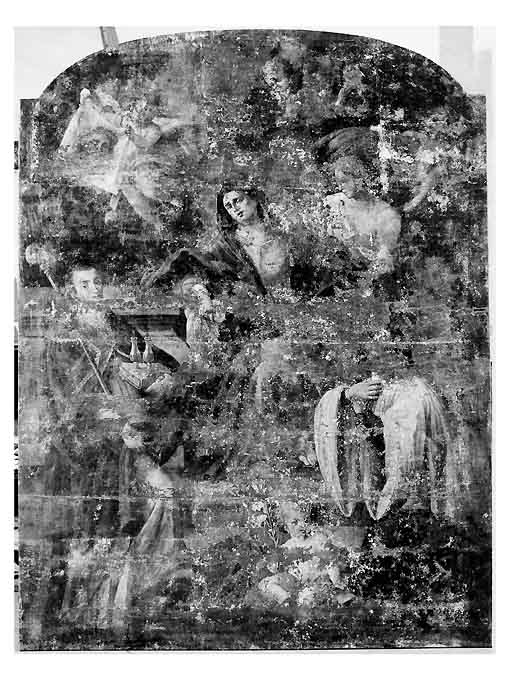 Madonna Addolorata tra san Gennaro e santo domenicano (dipinto) - ambito pugliese (seconda metà sec. XVIII)