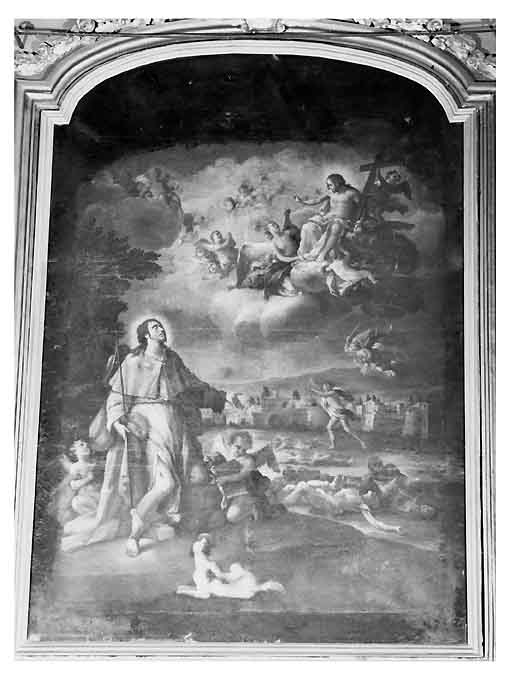 San Rocco guarisce gli appestati (dipinto) - ambito napoletano (ultimo quarto sec. XVIII)