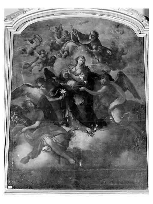 Immacolata Concezione e Dio Padre (dipinto) di Bosca Vito Leonardo (attribuito) (sec. XVIII)