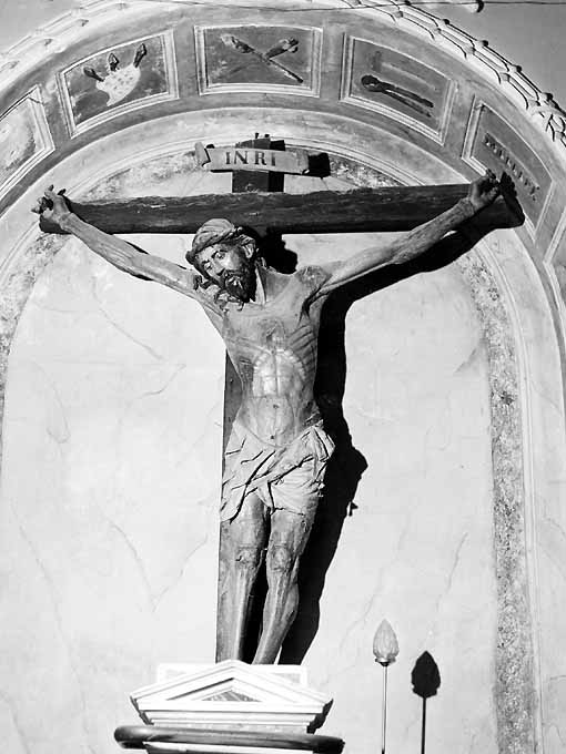 Cristo crocifisso (crocifisso) - ambito Italia meridionale (sec. XV)