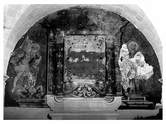San Simone Stock, San Michele Arcangelo e Dio Padre (dipinto) - ambito Italia meridionale (sec. XIX)