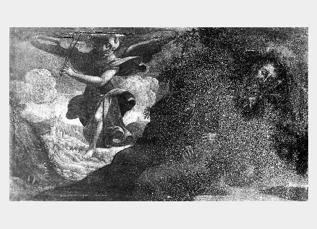 Santo dormiente e angelo (dipinto) - ambito Italia meridionale (prima metà sec. XVIII)