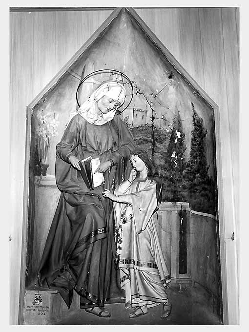 Maria Vergine bambina e Sant'Anna (gruppo scultoreo) di Sacquegna Salvatore (prima metà sec. XX)