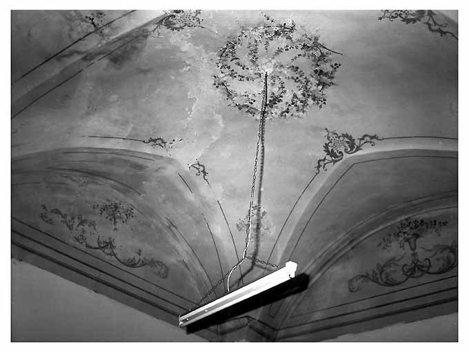 motivi decorativi floreali/ motivi decorativi geometrici (soffitto dipinto) - ambito pugliese (sec. XIX)