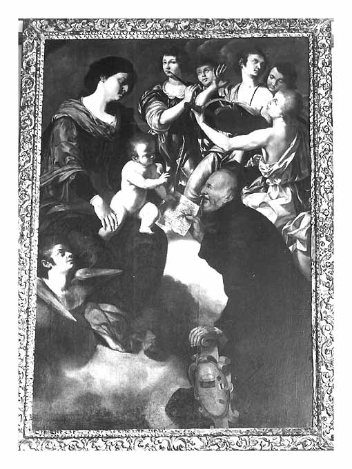 Madonna con Bambino e san Gaetano, Madonna con Bambino e San Gaetano (dipinto) di Finoglio Paolo Domenico (sec. XVII)