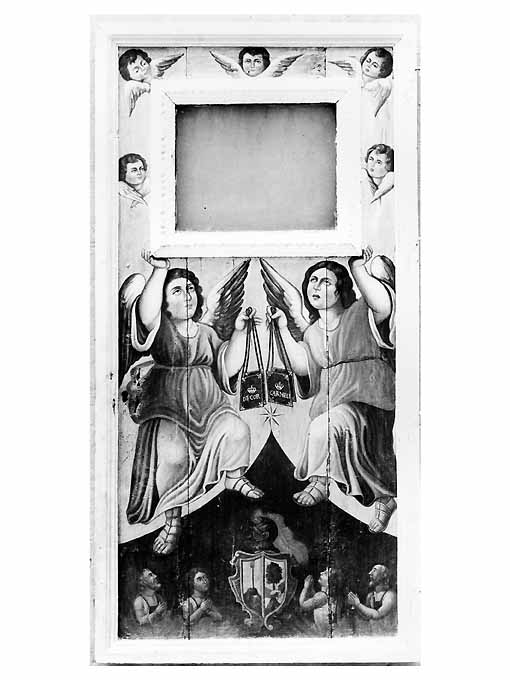 Due angeli, anime del Purgatorio (porta) - ambito pugliese (sec. XVIII)