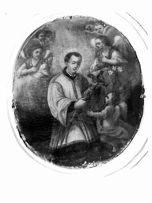 San Luigi Gonzaga ed angeli (dipinto) - ambito pugliese (sec. XVIII)
