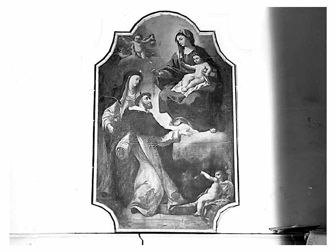 Madonna del Rosario, Madonna del Rosario con San Domenico e Santa Caterina da Siena (dipinto) - ambito pugliese (seconda metà sec. XIX)