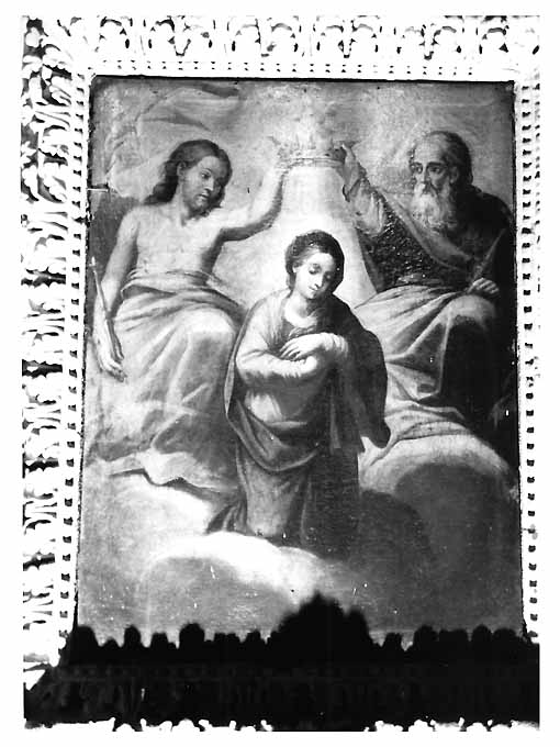 Incoronazione della Vergine, incoronazione di Maria Vergine (dipinto) - ambito pugliese (sec. XVIII)