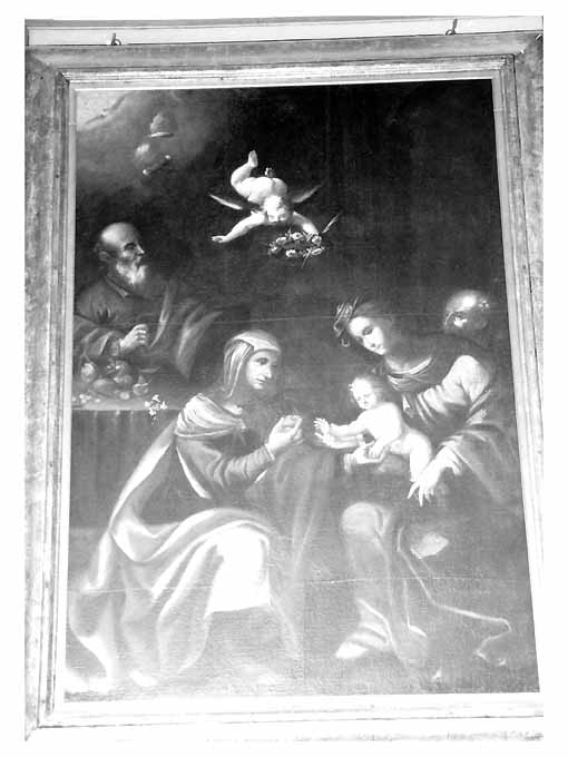 Sant'Anna con la Madonna Gesù Bambino San Giuseppe e San Gioacchino (dipinto) - ambito pugliese (prima metà sec. XVIII)