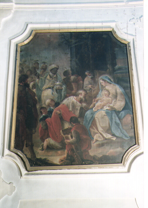 adorazione dei Re Magi (dipinto) di Carella Domenico Antonio (seconda metà sec. XVIII)
