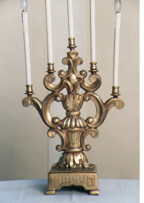 candeliere d'altare, serie - ambito Italia meridionale (inizio sec. XIX)