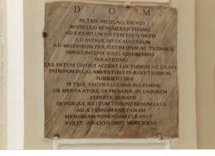 lapide tombale - ambito Italia meridionale (sec. XVIII)