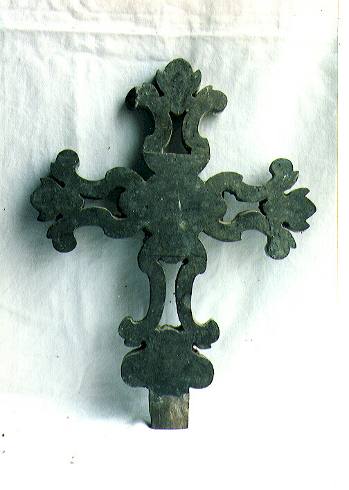 croce processionale, frammento - ambito Italia meridionale (fine/inizio secc. XVIII/ XIX)