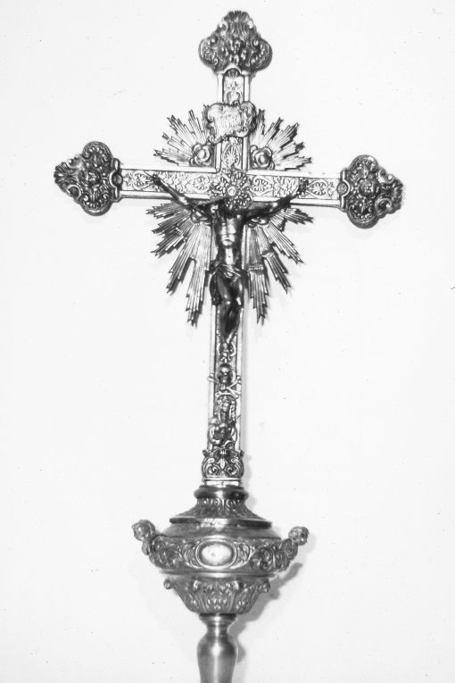 Cristo crocifisso (croce processionale) - manifattura napoletana (metà sec. XVIII)