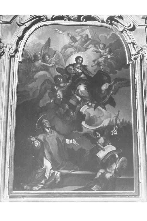 apparizione della Madonna a San Filippo Neri (dipinto) di Carella Giovanni (sec. XIX)