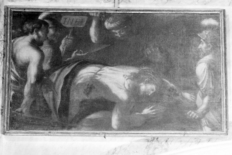 stazione III: Gesù cade sotto la croce la prima volta (dipinto) - ambito napoletano (prima metà sec. XVIII)