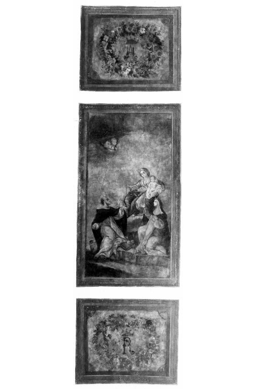 Madonna del Rosario con San Domenico e Santa Caterina da Siena (soffitto dipinto) - ambito napoletano (seconda metà sec. XVIII)